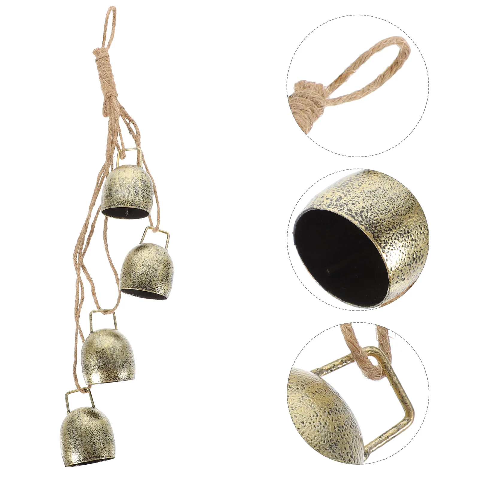 

Cow Bell Cowbell Vintage Bells Christmas Decorations Rope Hanging Metal Rustic Style