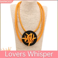 barwodo new vintage necklace for women bridesmaid gift pendants gothic jewelry handmade rubber layered chain statement necklace