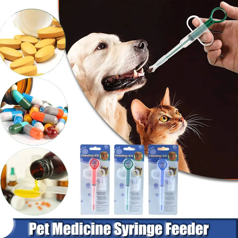 Медицинская кормушка для домашних животных питомец таблетка шприц толкатель