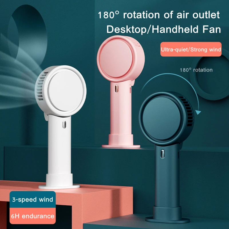 

2022 New Handheld Bladeless Fan Portable Mini USB Charging Desktop Outdoor Handheld Small Fan 1200mAh Dropshipping