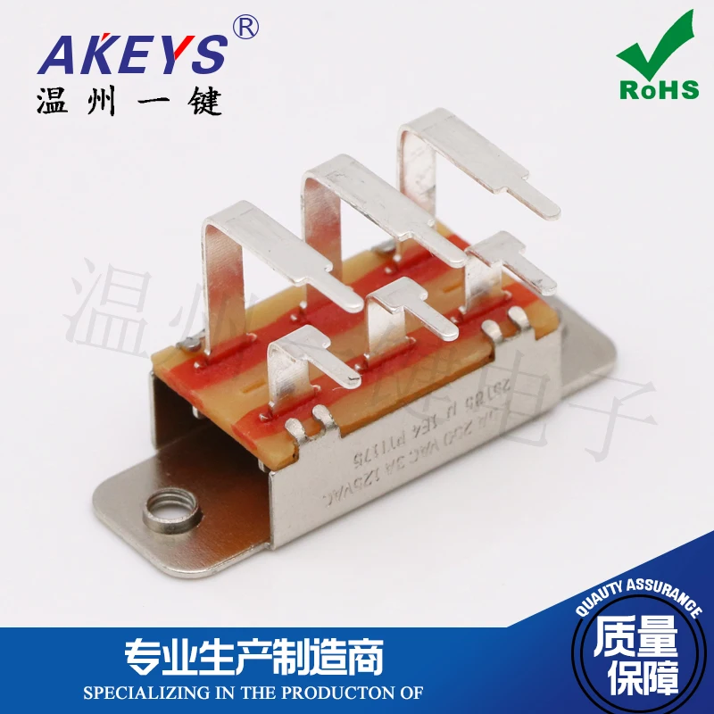 5 шт. SSA-22K01 раздвижной переключатель 6-контактный 2-ступенчатый 220 В до 110 боковой