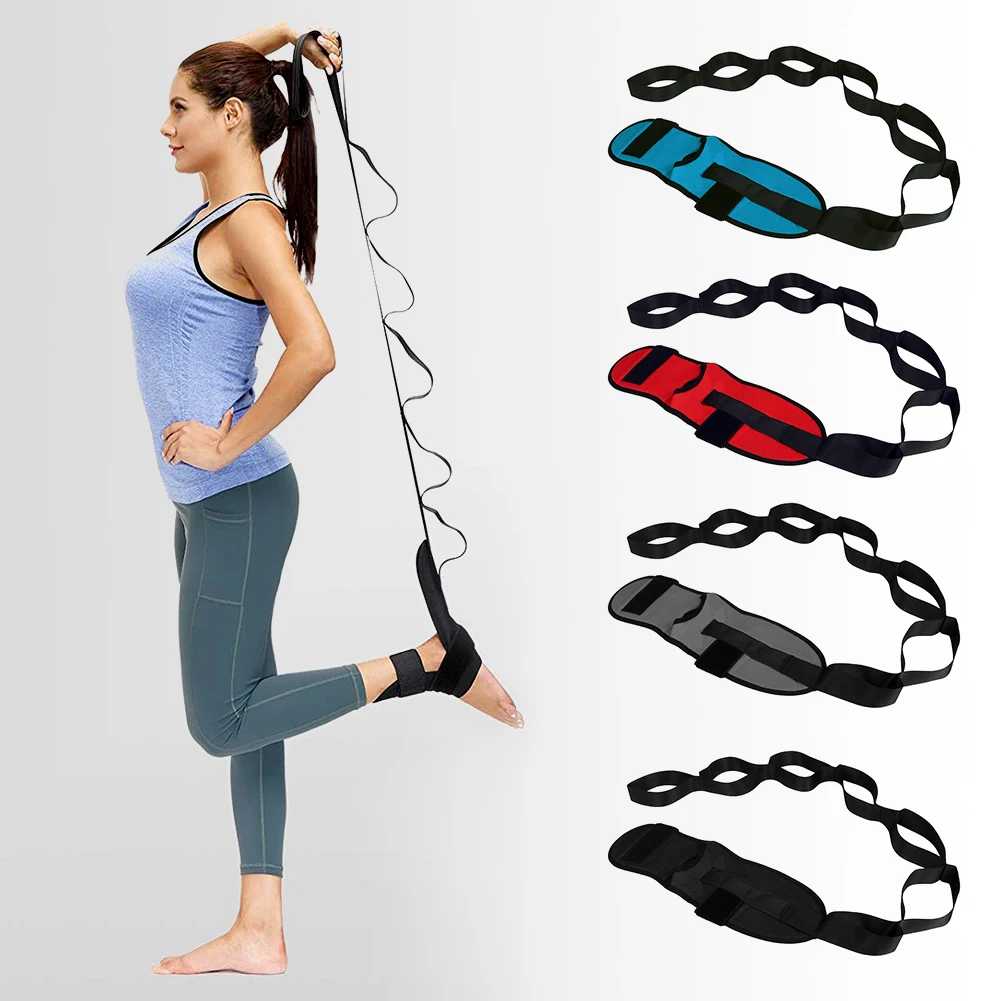 

1pcs 110 cm Yoga Stretching Belt Foot Rehabilitation Stretch Strap Back Leg Flexibility Training Multi-Loop Adjustable Strap