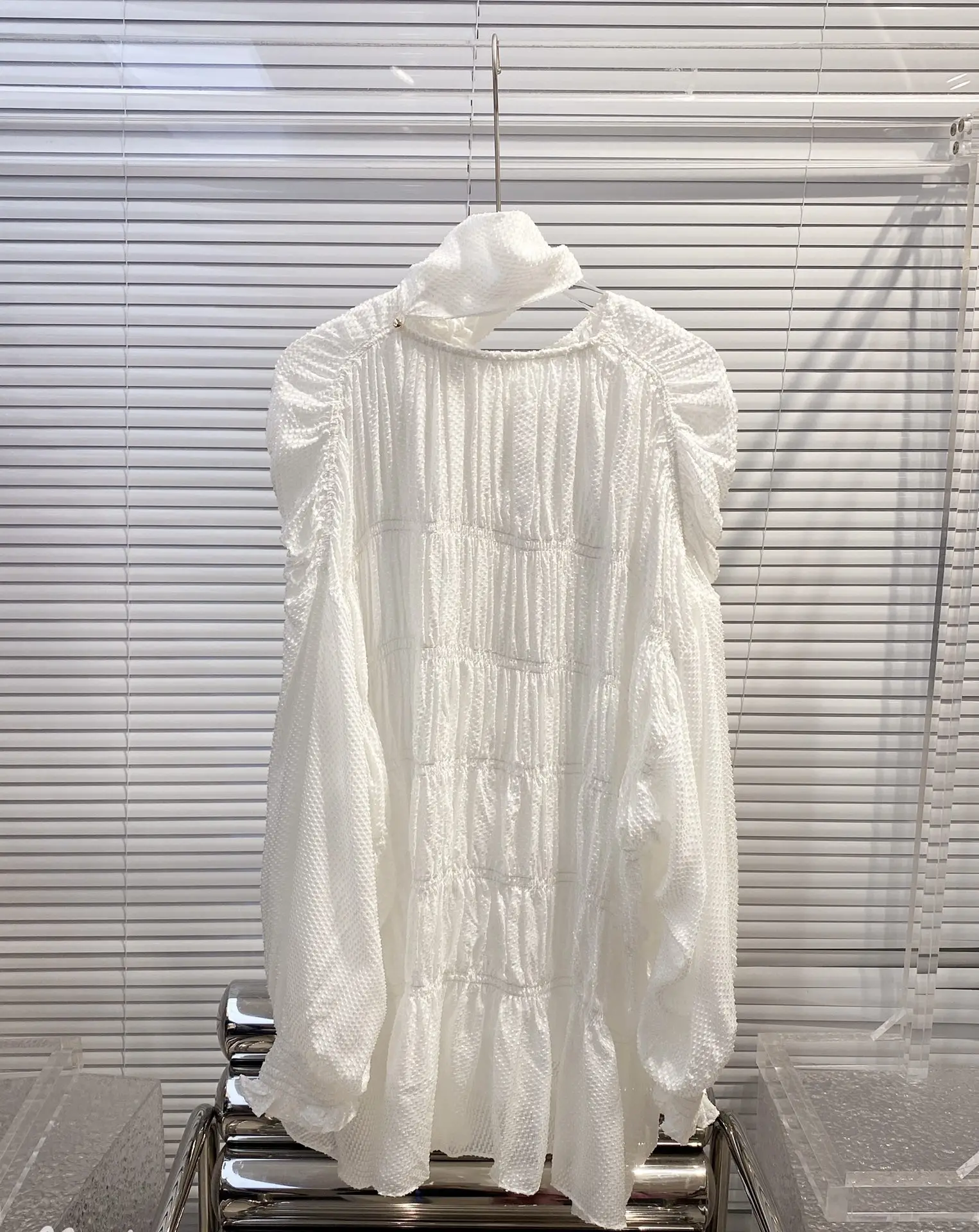 

Gentle wind pleated loose dress female summer