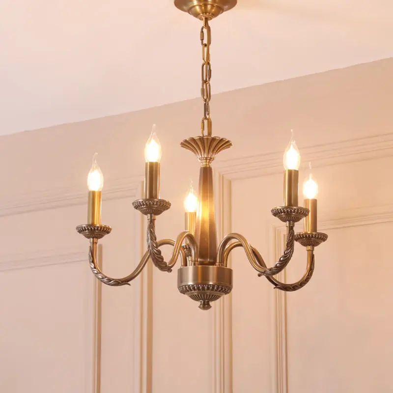 Глубокая антикварная медная американская лампа для спальни свет в древнем стиле