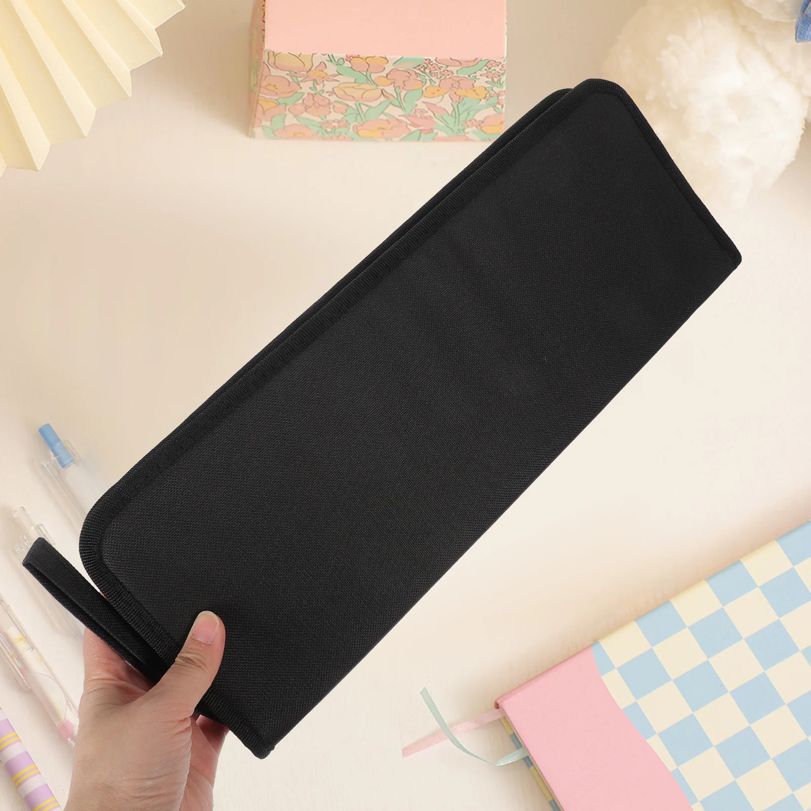 Держатель для кистей художника дорожный свернутый школьный пенал зажимы