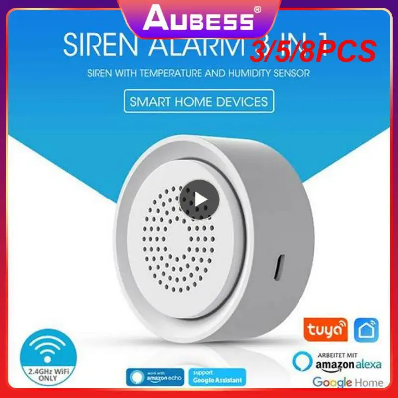 

3/5/8PCS App Remote Alarm Smart Human Body Sensors Universal Wireless Siren Alarm Tuya Sound Light Detector Sensor Wifi
