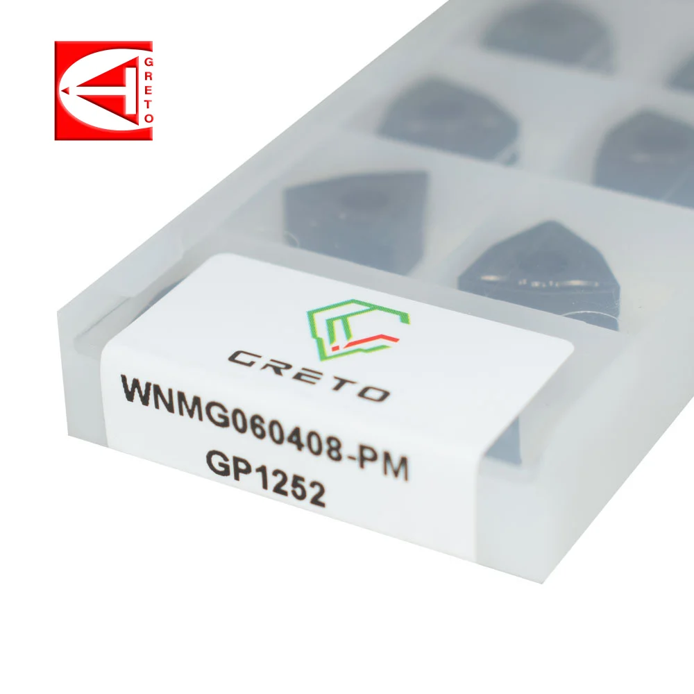 GRETO WNMG060408-PM GP1251 GP1252 GP1253 карбидные наконечники ЧПУ для стали WNMG06 WNMG 060408 0408-PM