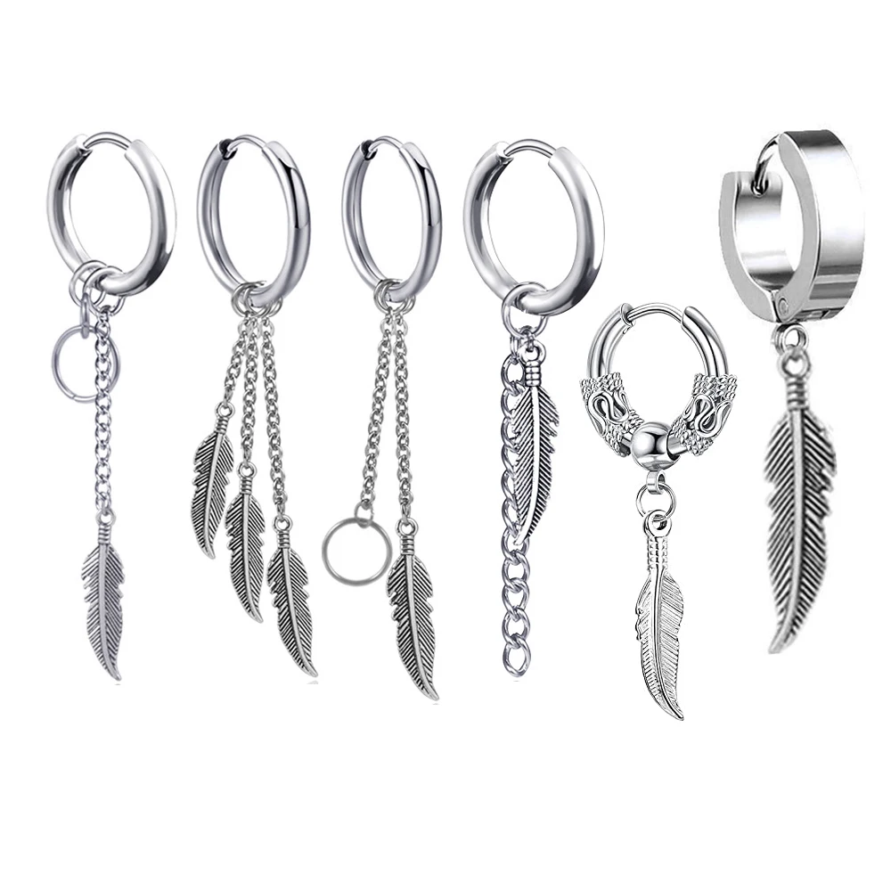 WKOUD KPOP корейские Bangtan Boys DNA V крыло лист перо серьги-гвоздики модные панк ювелирные изделия аксессуары для мужчин женщин подарок