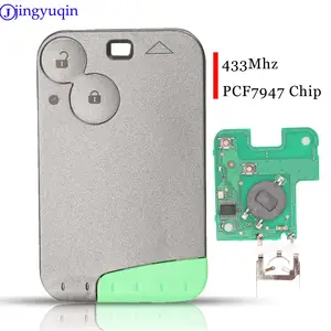 Jingyuqin 2-кнопочный пульт дистанционного управления для автомобильного ключа оболочка чехол 433 МГц Pcf7947 чип для Renault Laguna Espace 2001-2006 с лезвием