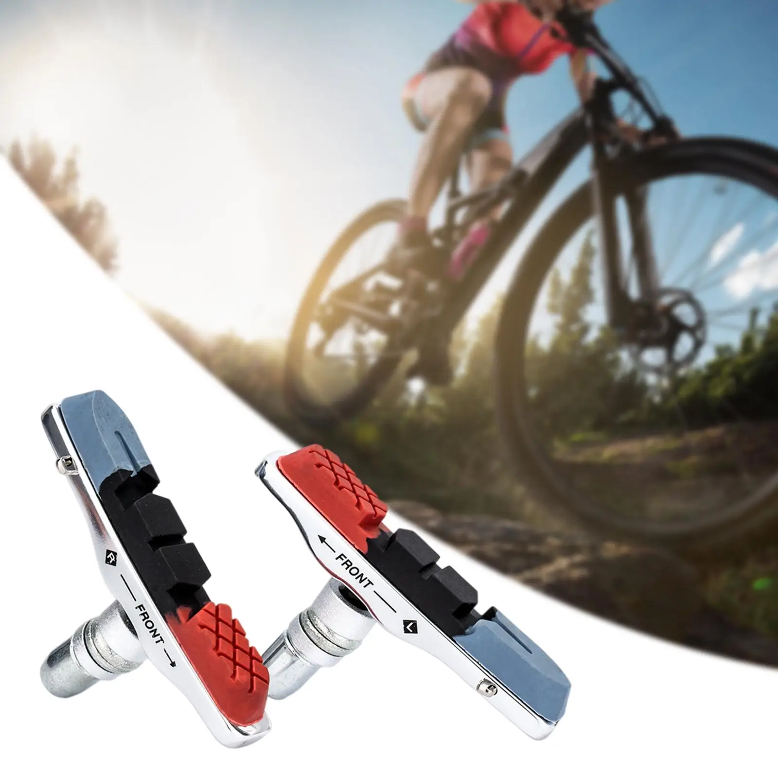 2 Pieces Lightweight  Pads, with Shoes Break System , 73mm Wear-Resistant Bike Brake Blocks for Mountain   Parts