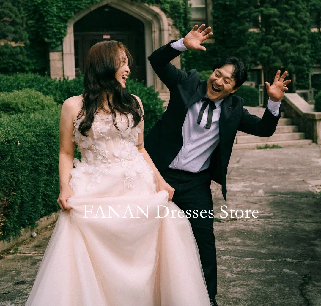 Женское свадебное платье FANAN без бретелек винтажное фатиновое трапециевидной