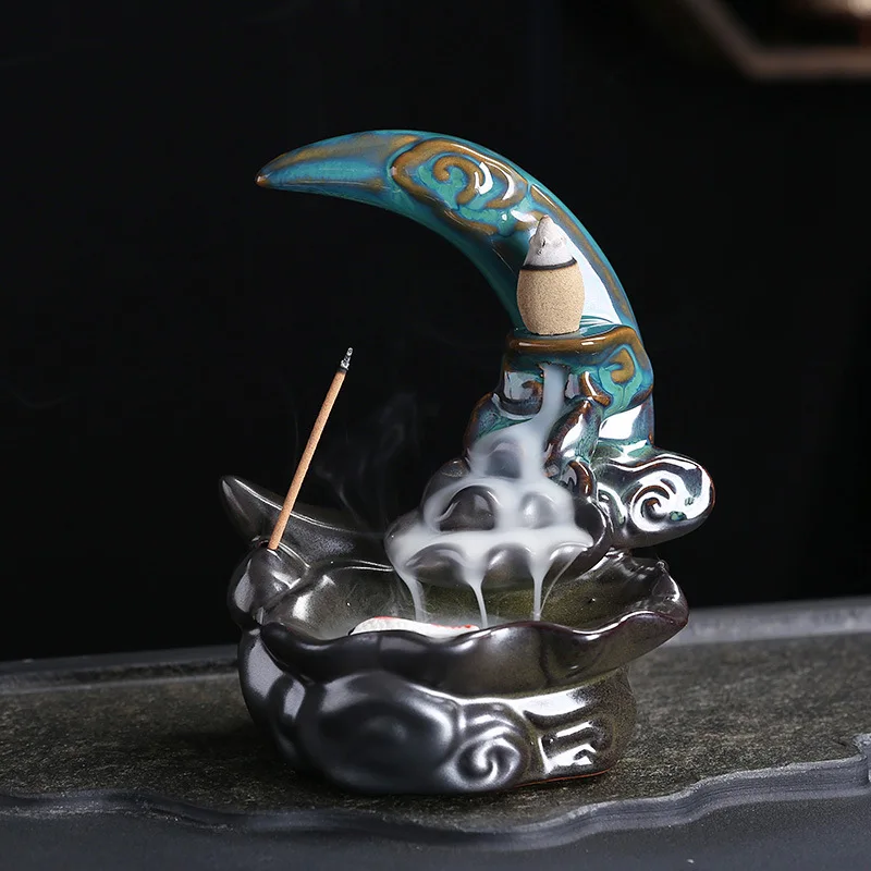 Подставка для благовоний Moon Backflow горелка водопад керамическая Ручная с 50