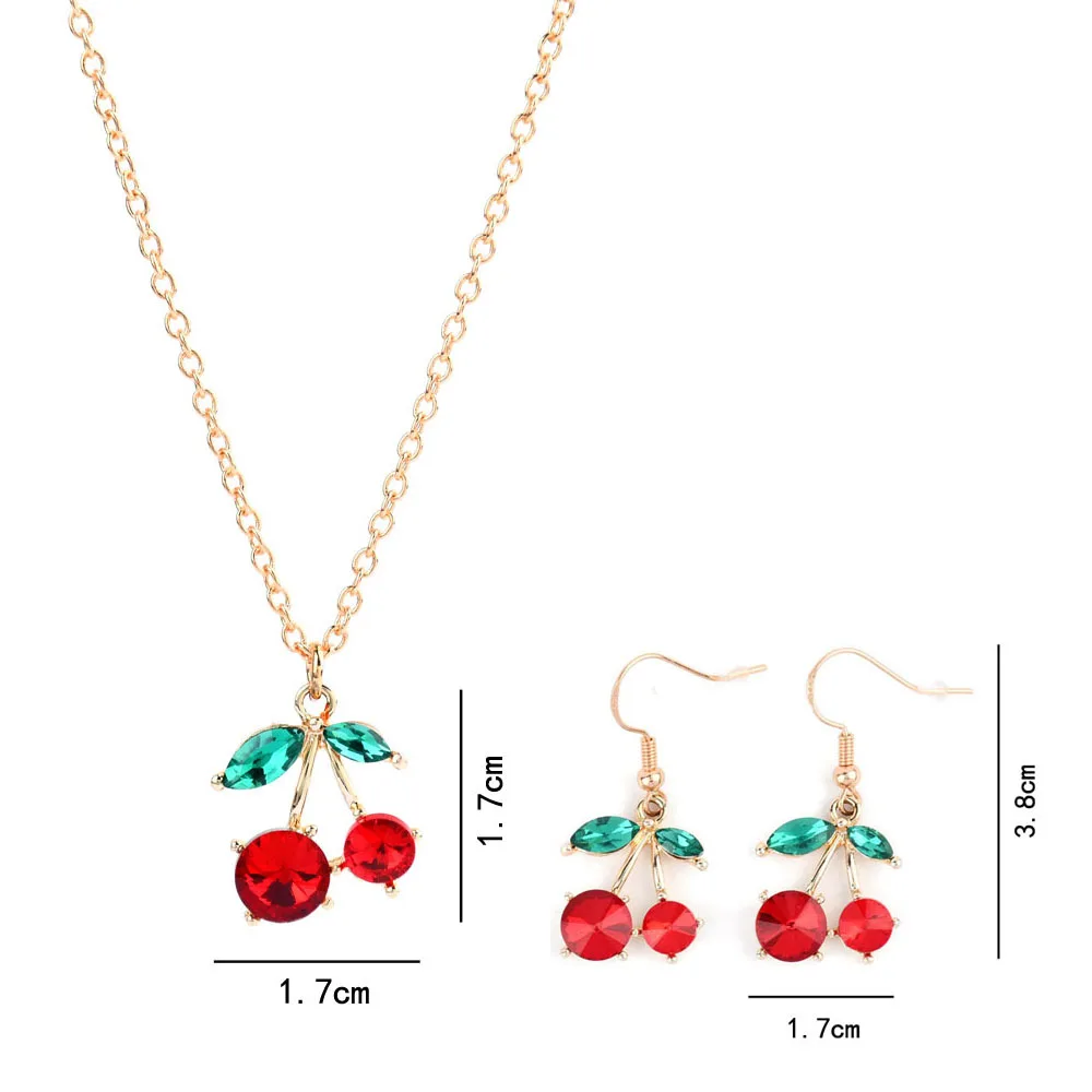 Luoluo &amp Baby Красный Малиновый Комплект Украшений Для Женщин Милое Романтическое