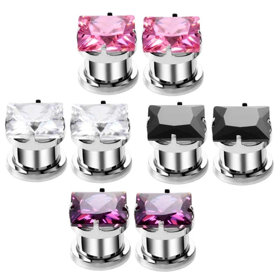 

2 шт./партия, заглушки для пирсинга, из фианита