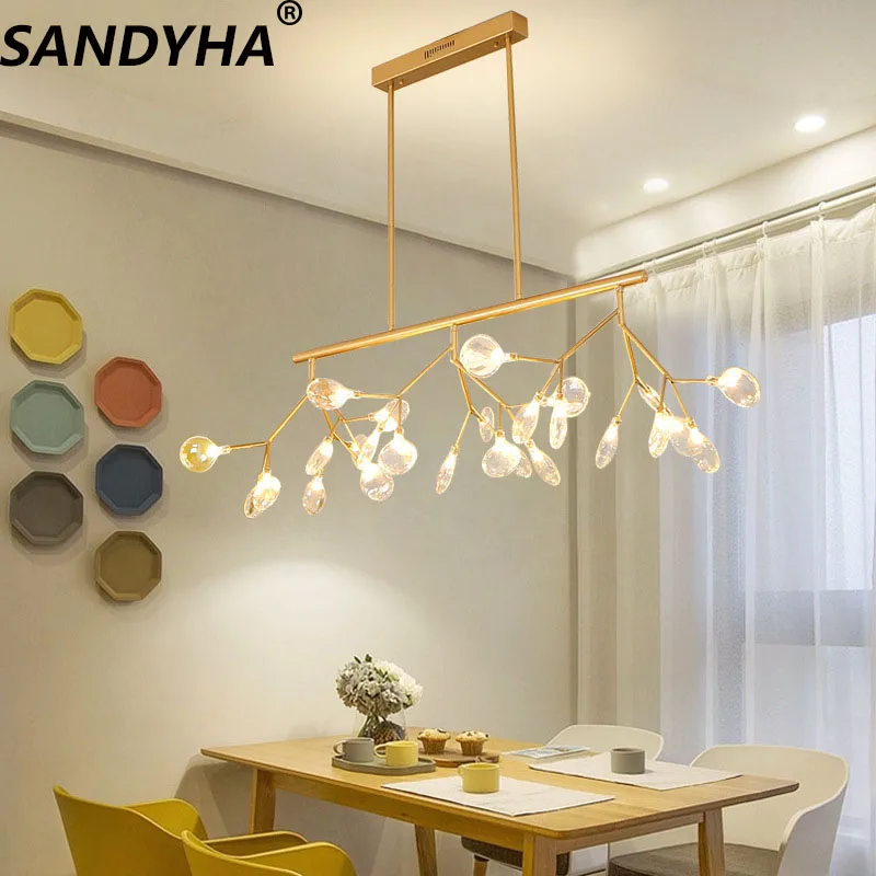 

Nordic Luxury Firefly Chandelier Tree Branch Pendant Lamp Home Decor Bar Living Dining Room Bedroom Hanging Lighting Fixtures