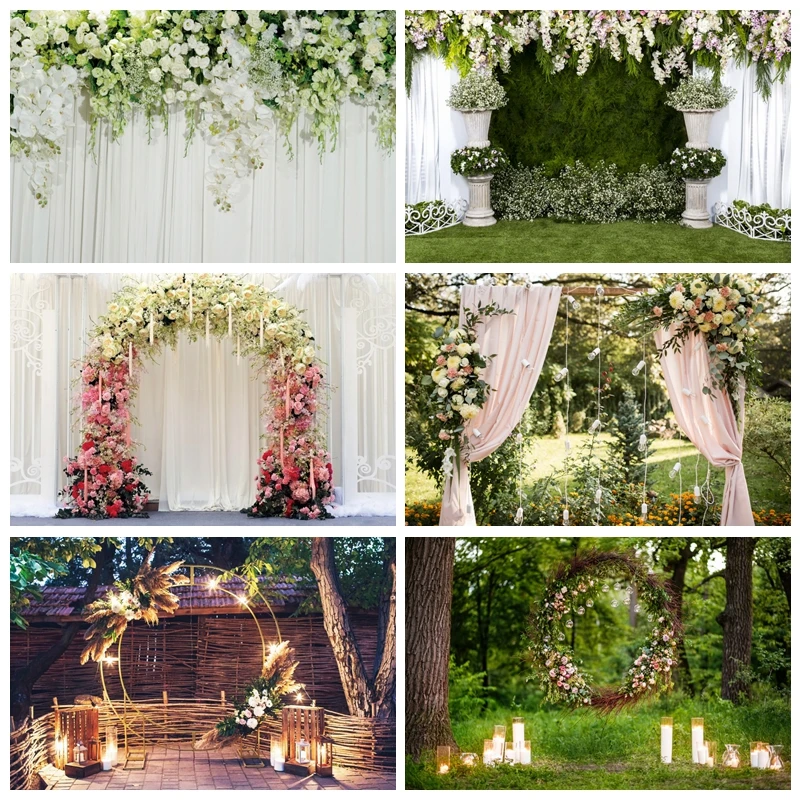 

Wedding Backdrop Photocall Spring Flower Bloom Floral Birthday Party Photography Background Photo Studio Photophone Photozone