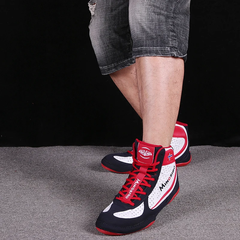 TONGYA-Zapatos de Boxeo Unisex, Profesionales, Transpirables, Resistentes Al desgaste, Antideslizantes, Zapatillas de Lucha, Cal