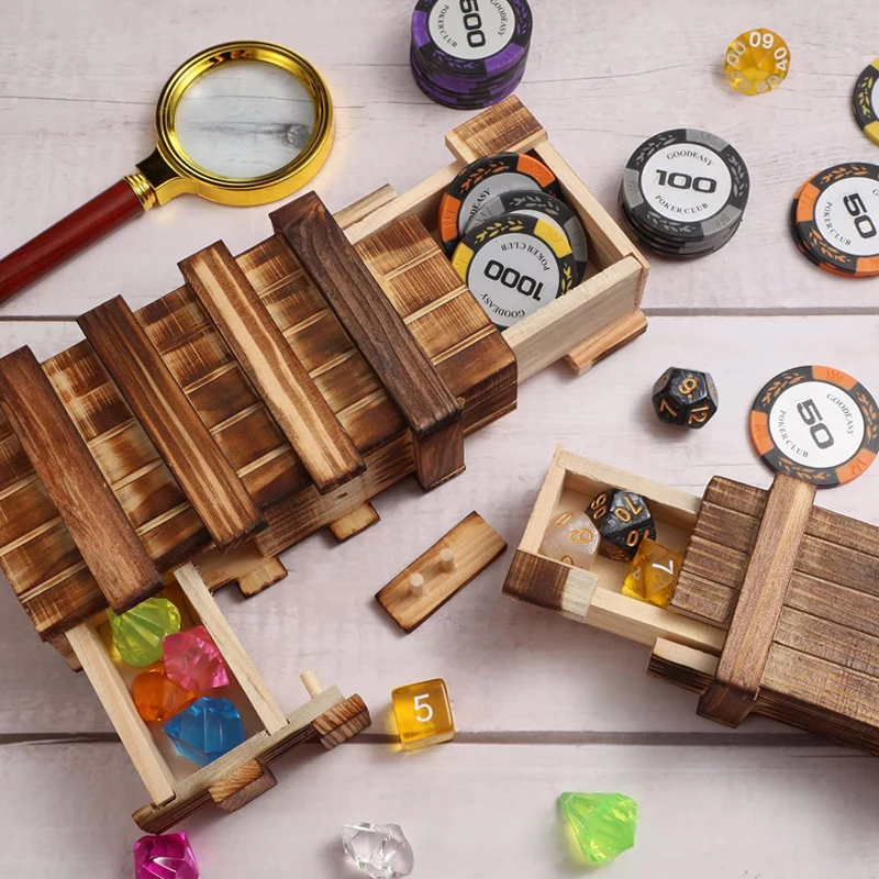 2 шт. деревянная секретная коробка-головоломка со скрытым отделением IQ Challenge