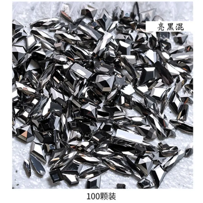 Название товара wholesale Mine Black INS горячий стиль Плоская задняя часть ногтей Горный