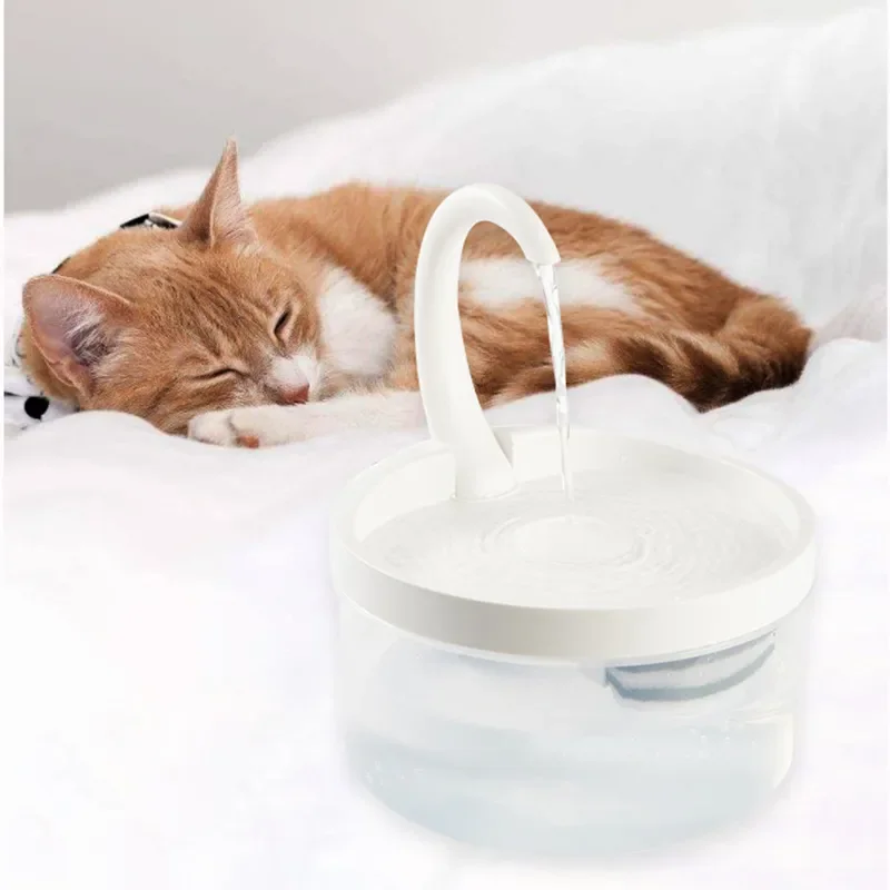 

NEW 2L Cat Water Fountain LED Blue Light USB Powered Automatic Water Dispenser Cat Feeder Drink Filter For Cats Drinking Fountai
