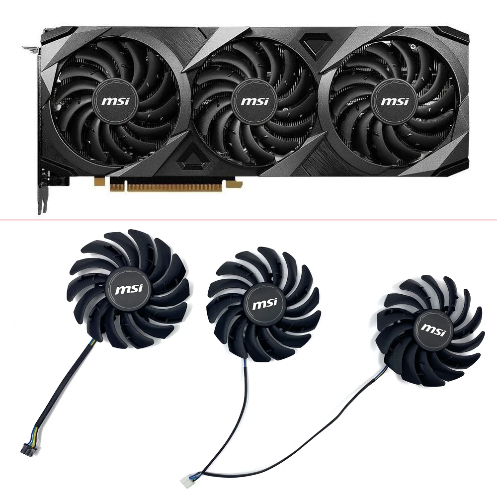 

NEW Cooling GPU FAN RTX3060 3070 3080 3090 Graphics card fan replacement For MSI Geforce RTX 3060 Ti 3070 3080 3090 Ventus 3X