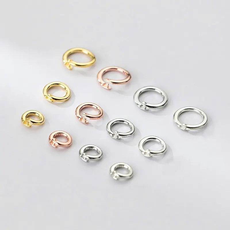 Открытое кольцо из серебра 925 пробы классические застежки-крючки для