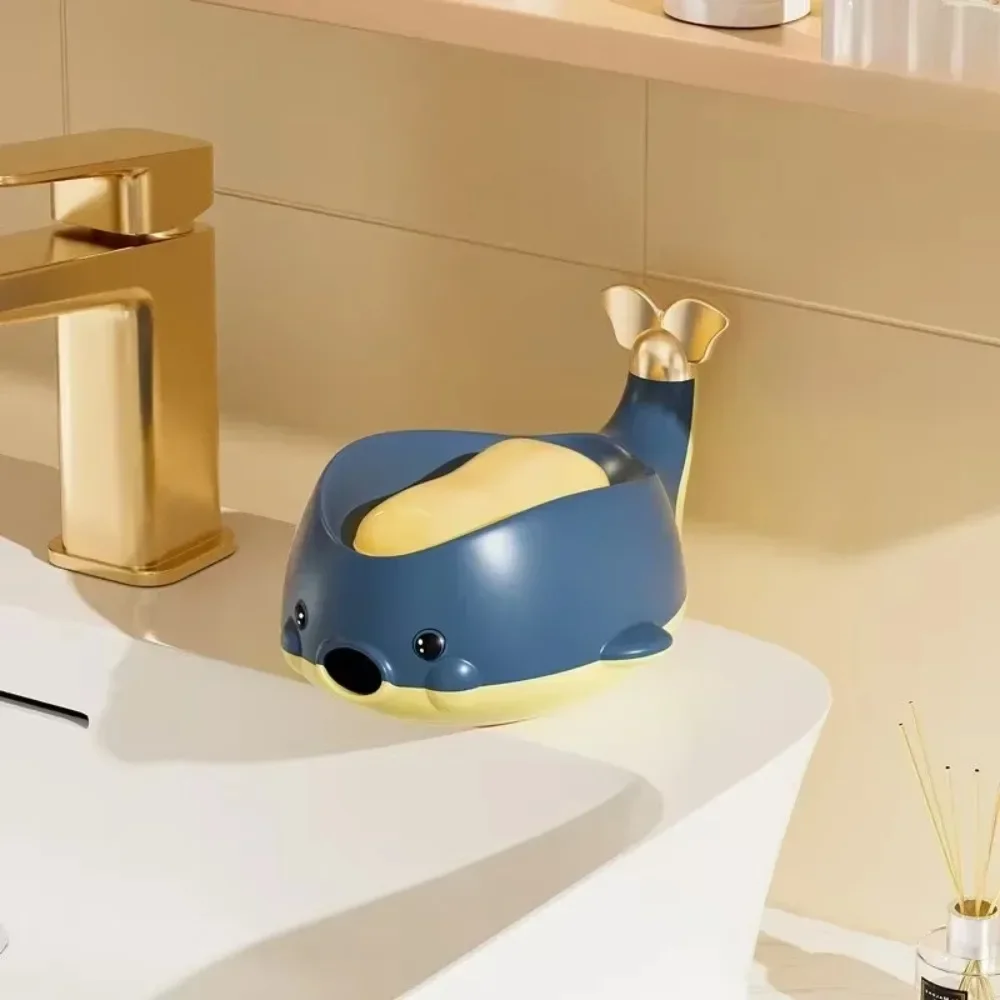 Новая коробка для мыла в форме кита сливной держатель душа посуда контейнер