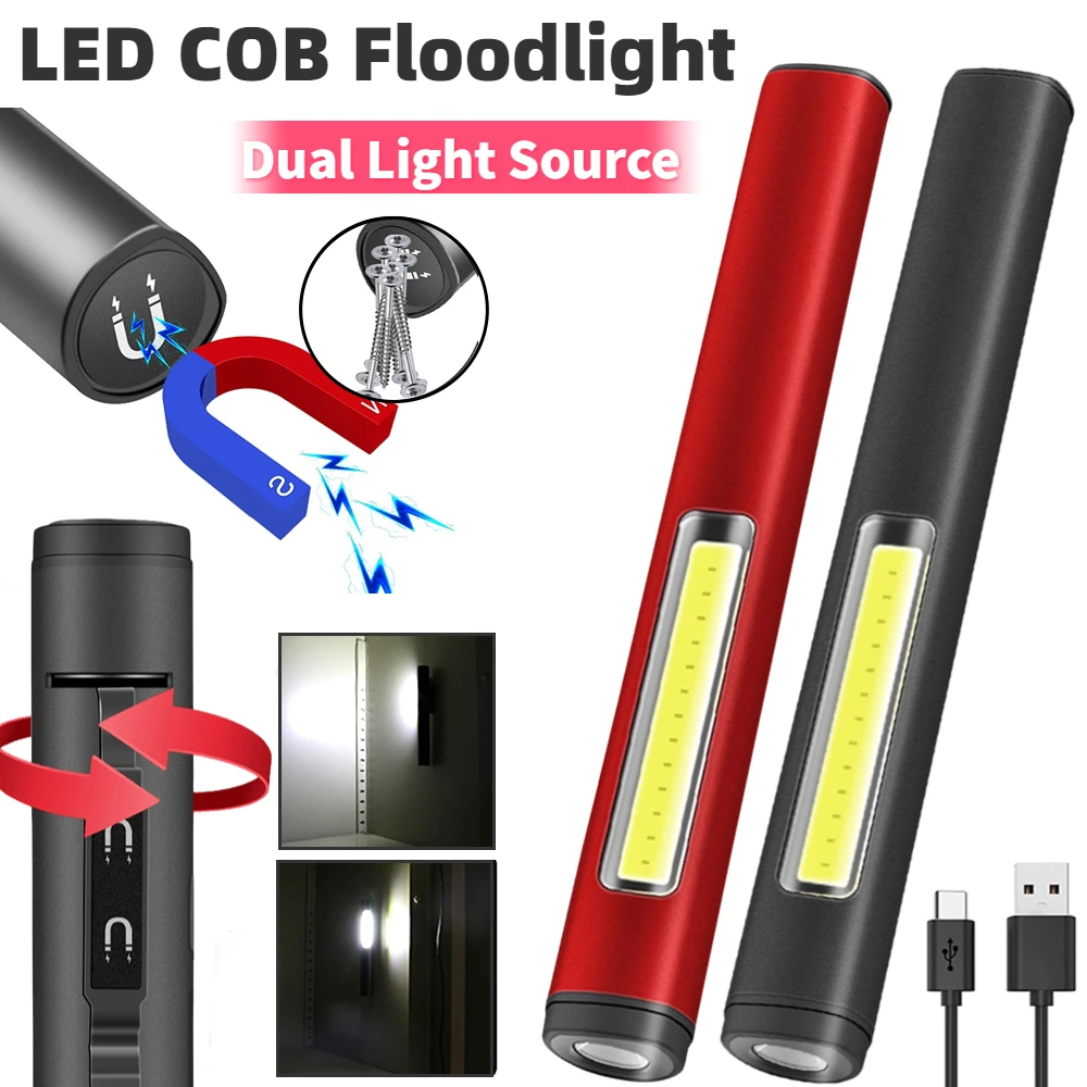 

LED Pen Clip Flashlight Multifunctional Pen Clip Hand Torch IPX4 Waterproof with Magnetic Base for Camping Work Repair Emergency