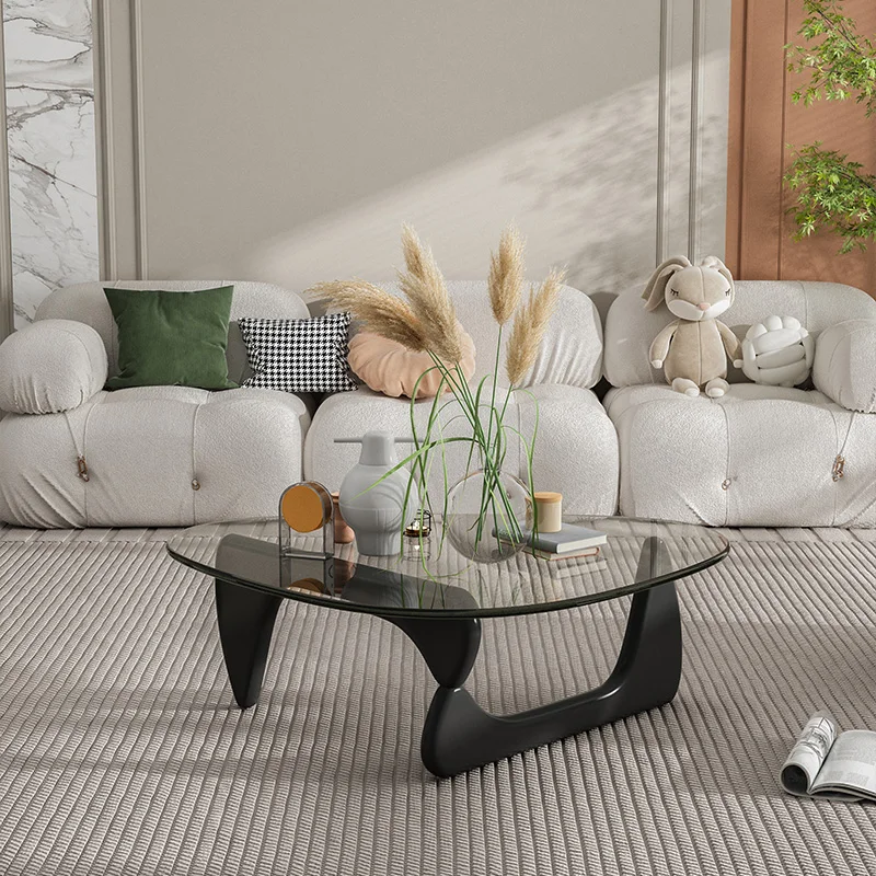 

Роскошный кофейный столик из закаленного прозрачного стекла в скандинавском стиле для гостиной маленькой квартиры минималистичный чайный столик дизайнерская мебель HY