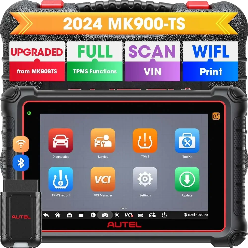 Фото Autel maxicom mk900ts mk900-ts с мощной полной системой tpms двунаправленного управления Автомобильные диагностические инструменты сканер для автомобиля №1