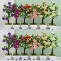 artificial flowers bonsai diy home decor ornamental flowerpot for home garden decoration christmas wedding party table decor