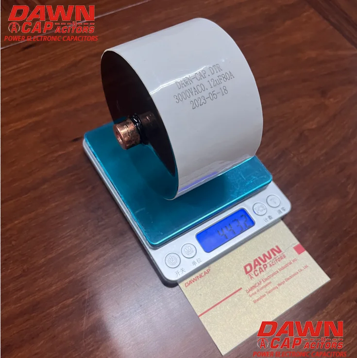 Фото DAWNCAP DTR 0,12 мкФ 2000 В 3000 В переменного тока 60 А 80 А резонансный конденсатор 65 72 93*55 мм M8 №3