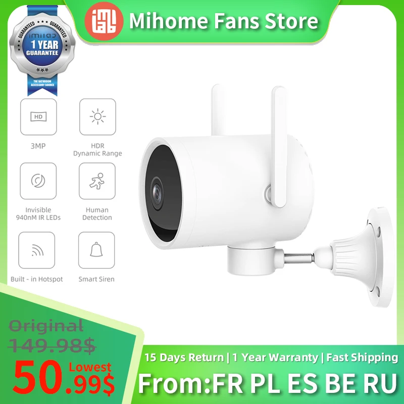 

New Global Version EC3 Outdoor Camera Wifi IP Smart Mi Home Security Cam Night Vision Cctv Vedio Surveillance AI Human Webcam