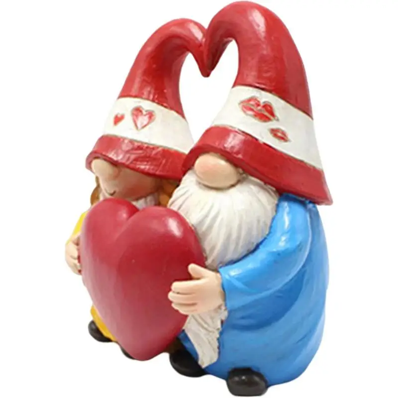 

Desktop Gnomes Resin Love Couple Dwarf Ornament Funny Garden Gnomes Desktop Art Craft For Patio Lawn Yard Decoration