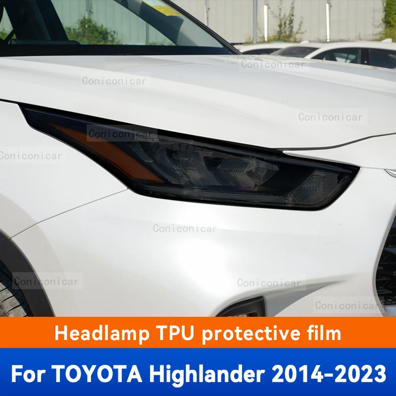 

Для TOYOTA Highlander 2014-2023 2022, автомобильная фара, черный цвет, цвет заднего вида, цвет меняется, стикер, аксессуары