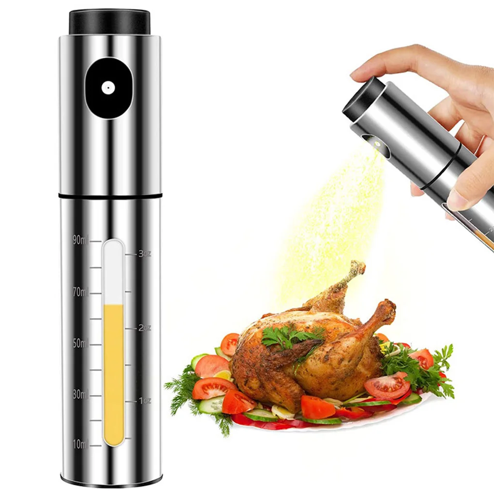 

100ML Oil Spray Bottle BBQ Baking Olive with Scale Vinegar Bottles Dispenser Cooking Grill Sprayer Kitchen Tools
