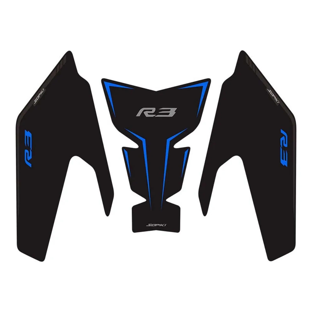 

Подходит для YAMAHA R3 YZF-R3 YZFR3 2019-2024 2023, противоскользящая накладка на топливный бак мотоцикла, защитная наклейка, наклейки, аксессуары