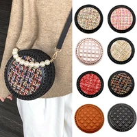 1pc round design crochet bag bottom new fashion diy bag cover shaper cushion pad multi style insert handbag base bag accessory
