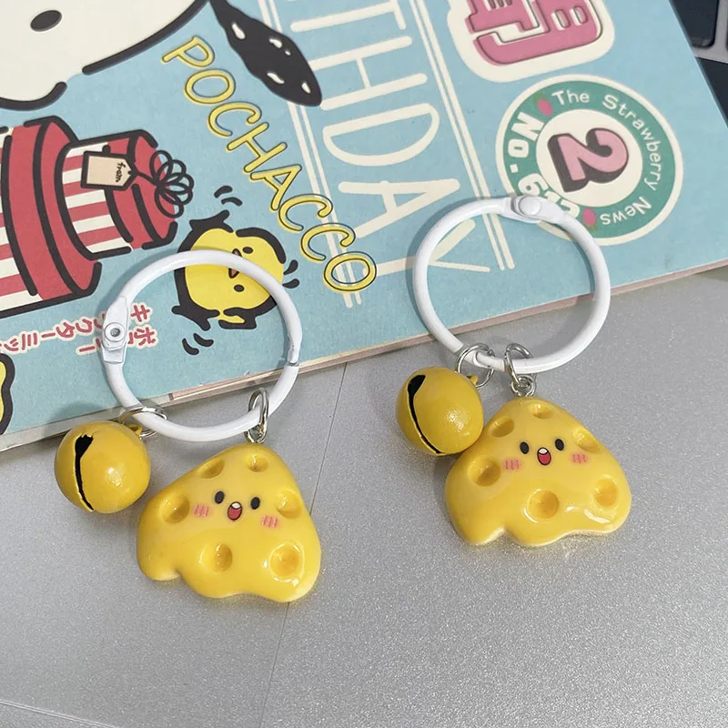 Милое кольцо-карточка с сыром яйцом-пашот брелок молоком Хухоо имитация еды и игр