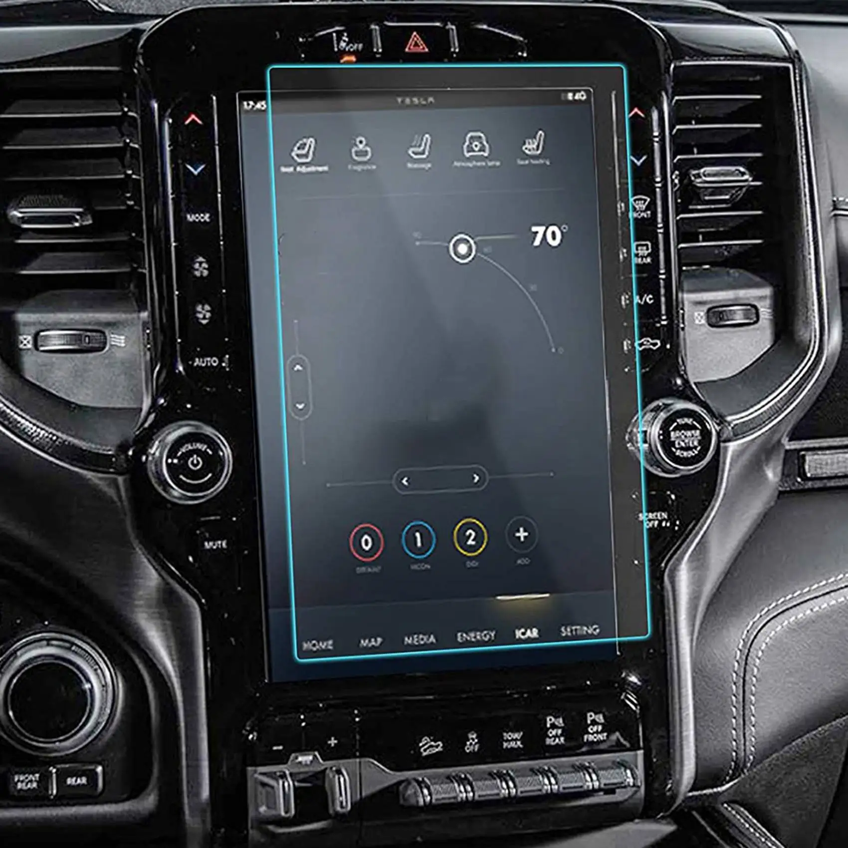 

2 шт. для 2019 2020 2021 Dodge Ram 1500 2500 3500 12-дюймовая автомобильная навигация с сенсорным экраном
