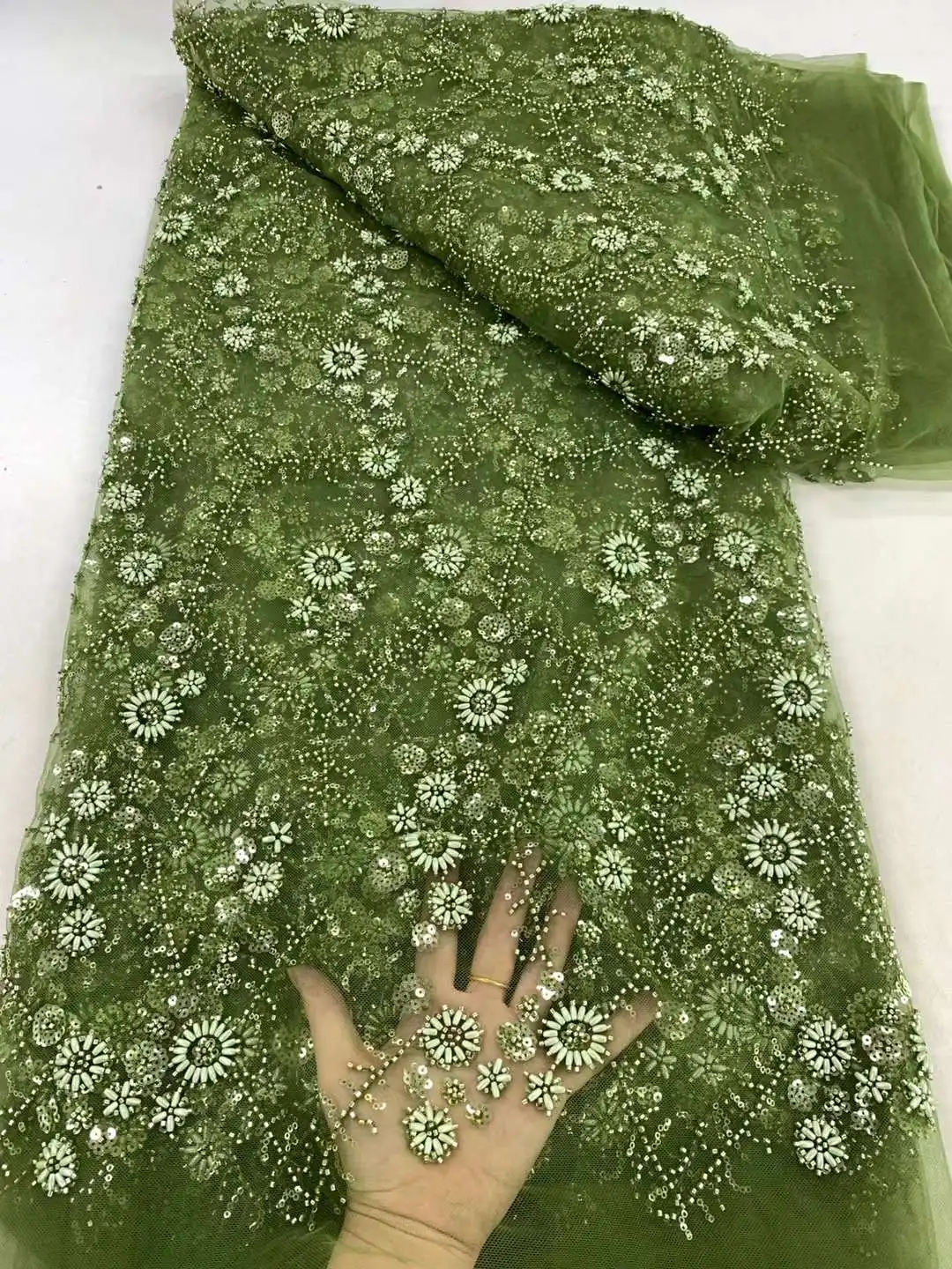 Французская сетчатая кружевная ткань 2024 высококачественное Африканское