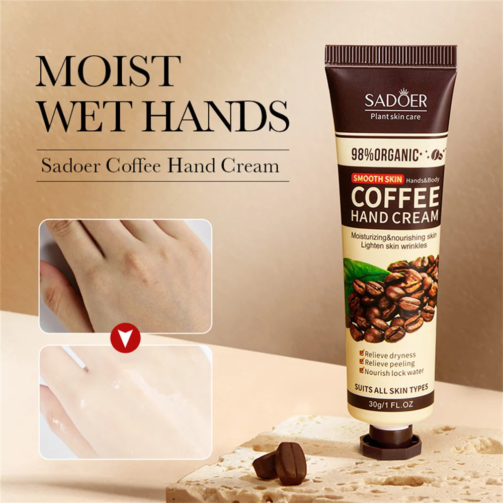 

Coffee Hand Cream Moisturizing Anti Cracking Hydrating Autumn and Winter Repair Soothe Soften Improve Skin Tone Moist Delicate