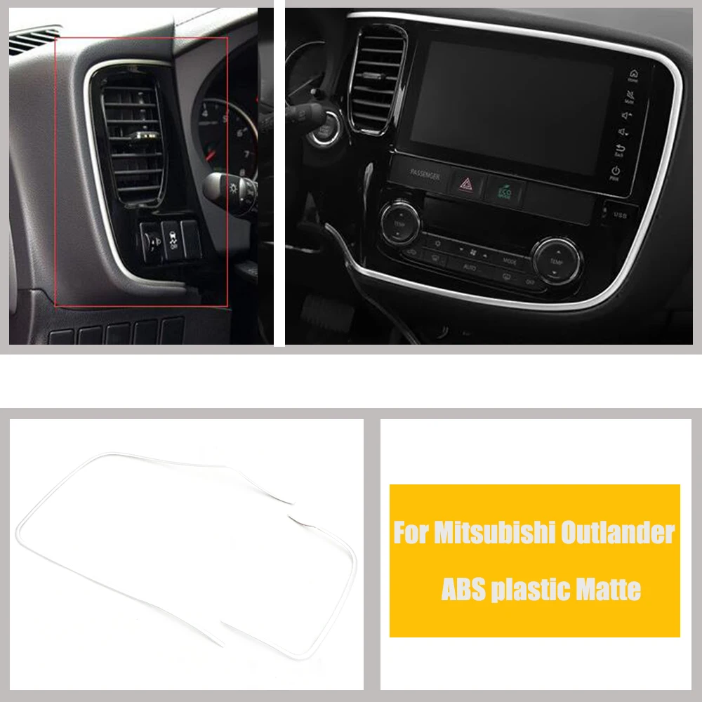 

ABS Matte Interior Car Console Decoration Strip panel frame Cover Trim For Mitsubishi Outlander 2016-2020 Accessories