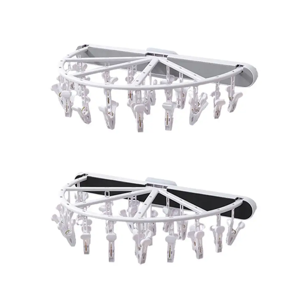 

Foldable Drying Rack Wall-mounted Free Punch Socks Underwear Rack Balcony Bathroom Toilet Laundry Supplies