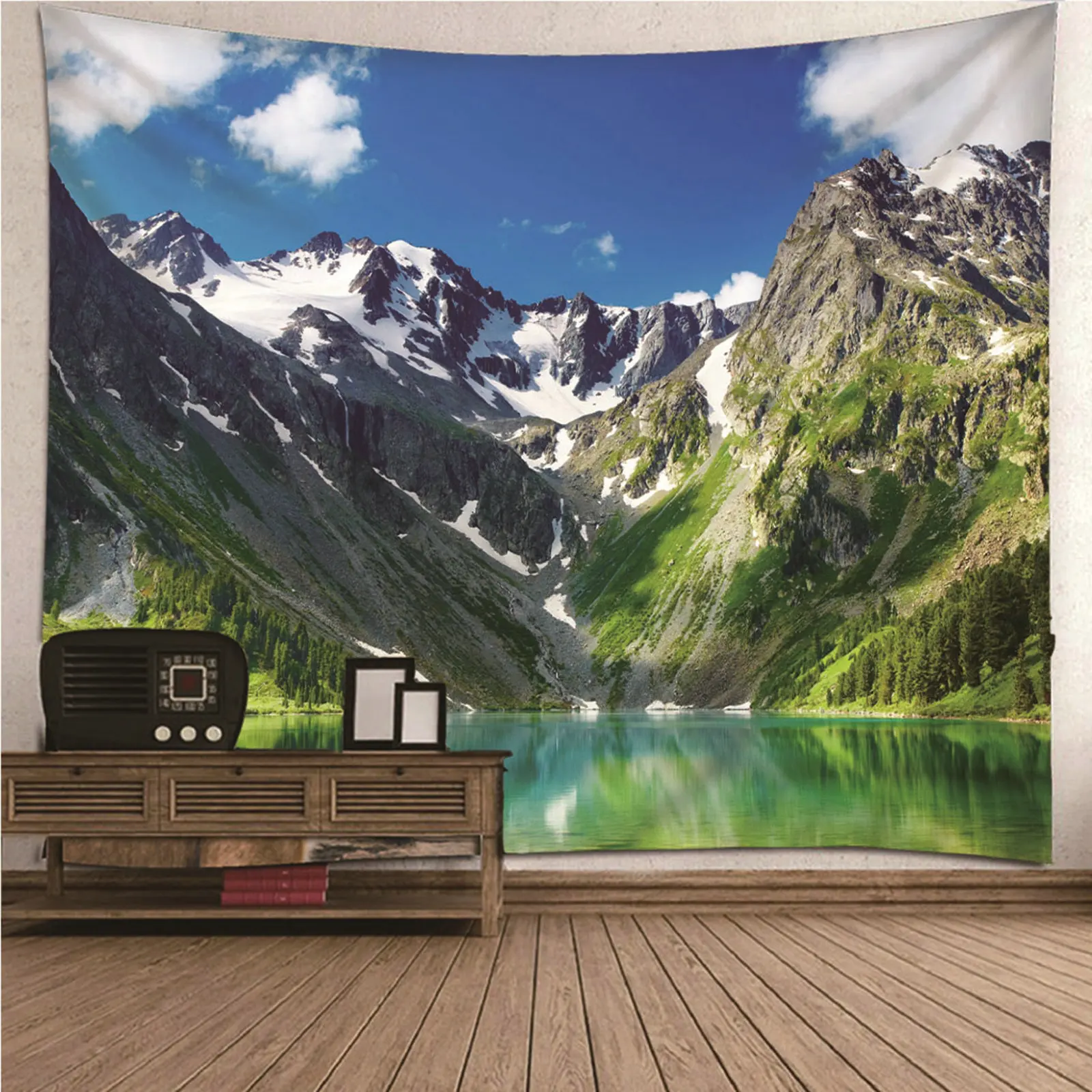 

Tapestry Large 3D Stickers Wall Decor natural scenery Valley Scenery Wall Hanging Blanket Dorm Art Decor Covering