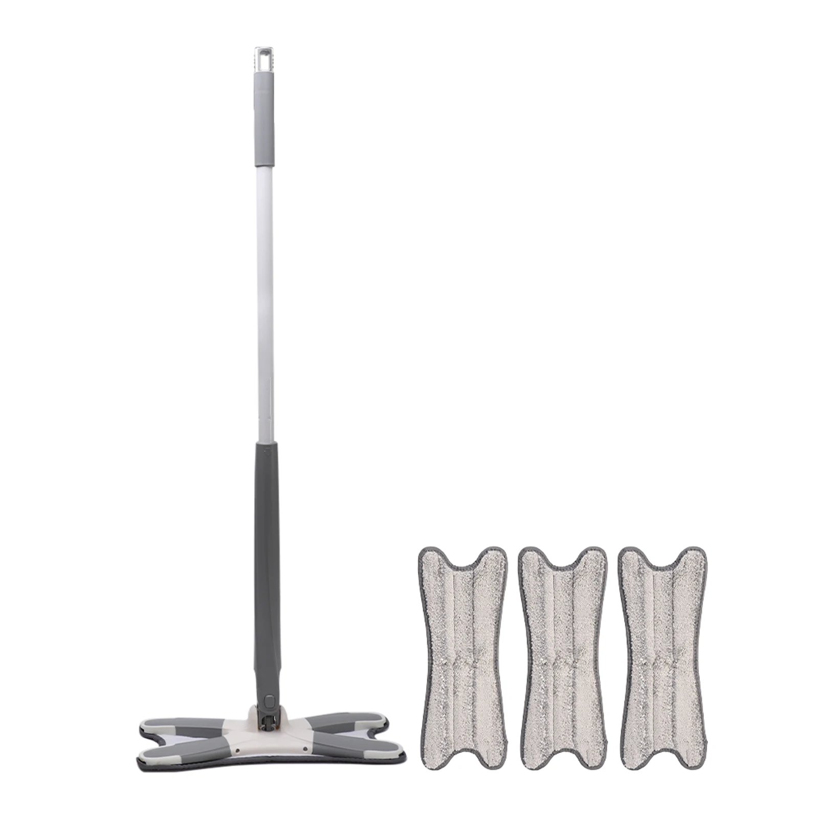 

360 Rotation Kitchen Flat Floor Mop Sweeper X Type Easy Wringing With 4 Microfiber Pads Cleaning Tool For Wet Dry Hand Free Wash