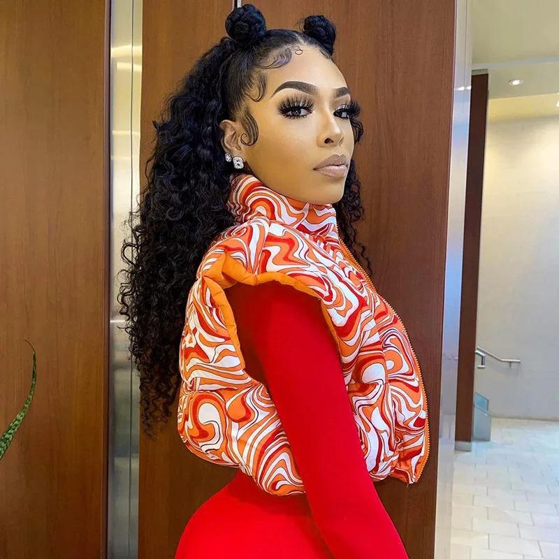 Bubble Vest Crop Jacket Puffer Coats Women Streetwear 2022 Y2K Fashion Fall Winter Clothes Thick Warm Down Cropped Puff Jackets