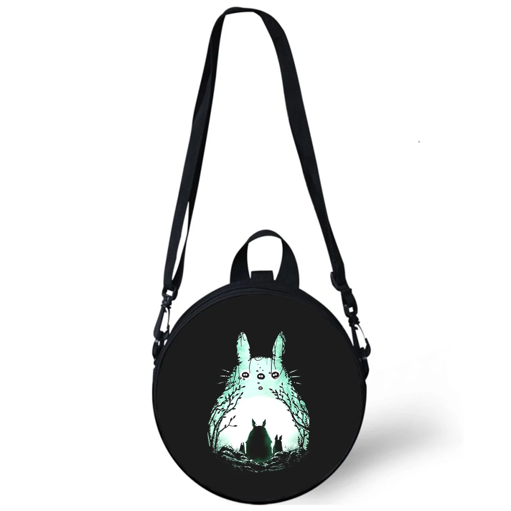 Tonari no Totoro Anime Child kindergarten Bag 3D Print Crossbody Shoulder Bags For School Women Mini Round Bagpacks Rugtas Bag