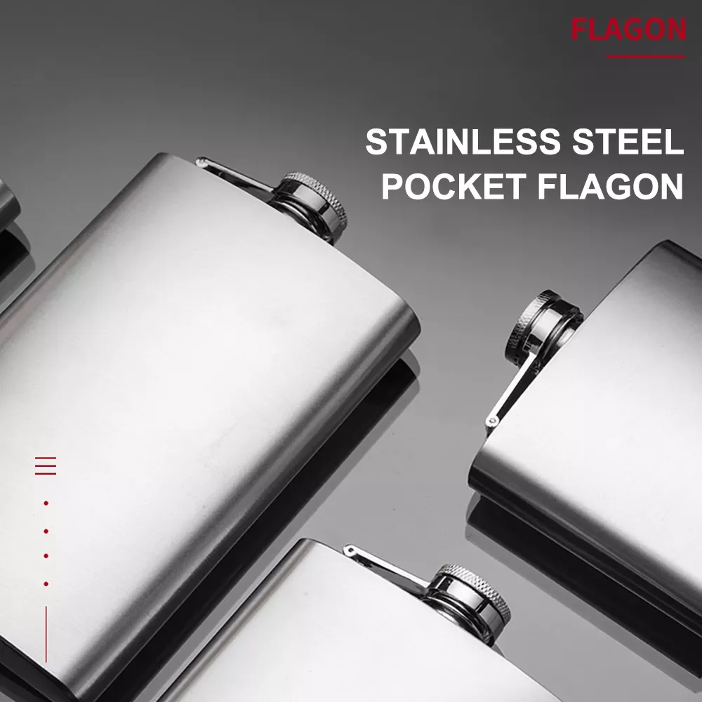 

2023New OZ Stainless Steel Hip Flask Alcohol Bottle with Funnel for Liquor Whisky Wine Outdoor Portable Pocket Flasks