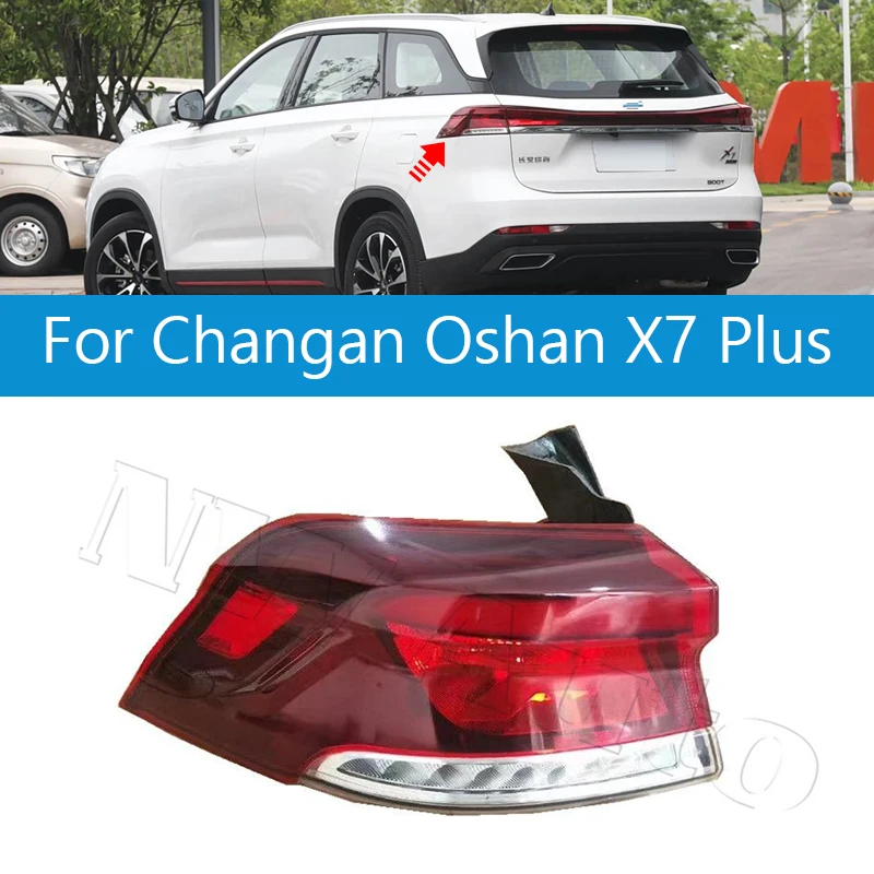 Фото Задние фонари заднего бампера для Changan Oshan X7 Plus 2024, задний стоп-сигнал №1